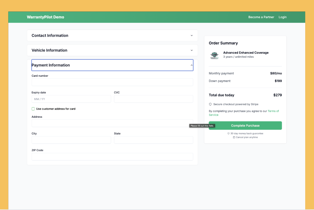 Get Extended Auto Protection